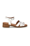 Weiße Sandalen mit verzierten Riemen Prima riga L43