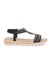Sandali neri con strass Mio tempo LR263702