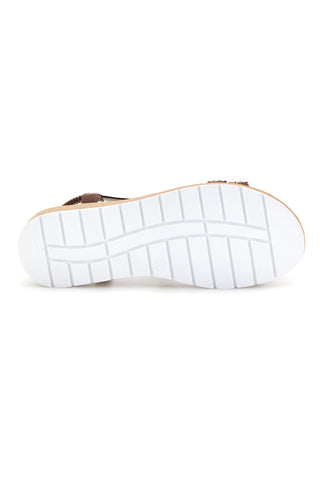 Braune Sandalen mit Strasssteinen My Time LR263702