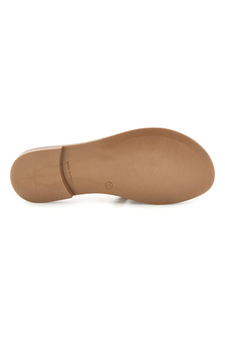 Beige Hausschuhe mit geformten Riemen Plocadi MAT0