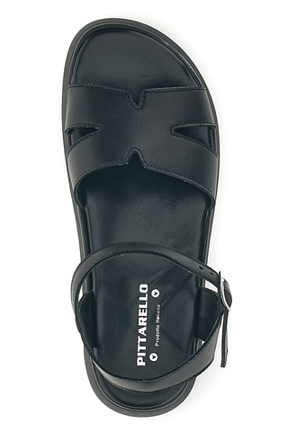 Schwarze Sandalen aus echtem Leder Pittarello 32841926