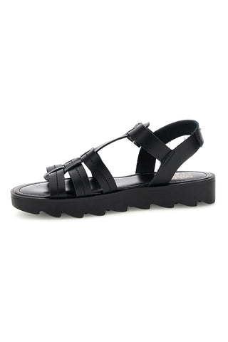 Sandalo nero in pelle con cinturino Pittarello Must Have 11936
