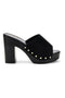 Sandalo nero con tacco e borchie Pittarello Must Have 11233