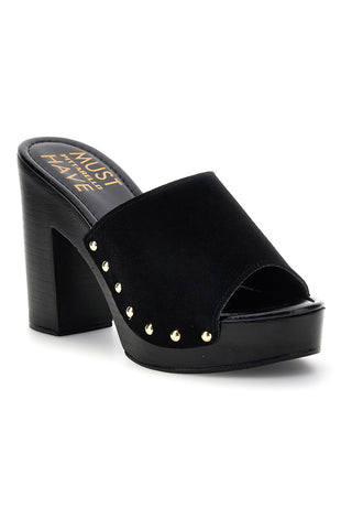 Sandalo nero con tacco e borchie Pittarello Must Have 11233