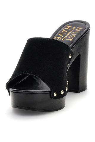 Sandalo nero con tacco e borchie Pittarello Must Have 11233