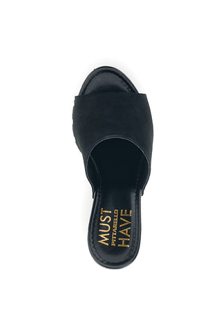 Sandalo nero con tacco e borchie Pittarello Must Have 11233