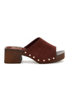 Sandalo bordeaux con tacco e borchie Pittarello Must Have 11934