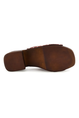 Sandalo bordeaux con tacco e borchie Pittarello Must Have 11934