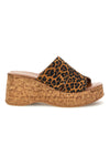 Sandalo animalier in pelle con zeppa Pittarello Must Have 11937