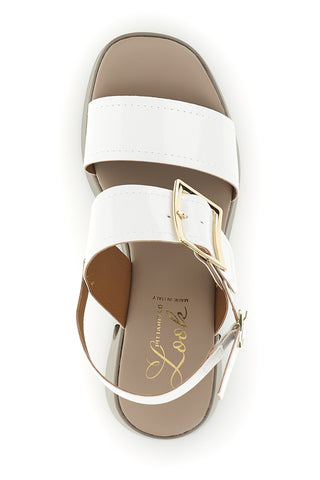 Sandali Bianchi con tacco e fibbia Pittarello look MK3935435