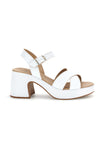 Weiße hochhackige Sandalen Pittarello Look MK3557C435