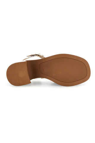 Weiße hochhackige Sandalen Pittarello Look MK3557C435