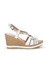 Weiße Made in Italy Sandalen mit Obermaterial aus Leder Pittarello-Look MK3226228