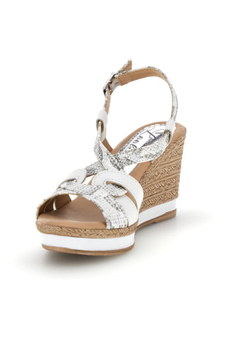 Weiße Made in Italy Sandalen mit Obermaterial aus Leder Pittarello-Look MK3226228