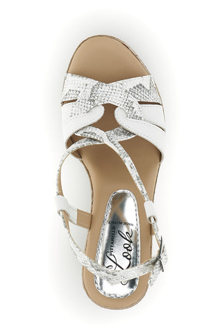 Weiße Made in Italy Sandalen mit Obermaterial aus Leder Pittarello-Look MK3226228