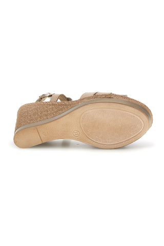 Made in Italy beige Sandalen mit Obermaterial aus Leder Pittarello Look MK3226228