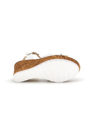 Weiße Made in Italy Sandalen mit Obermaterial aus Leder im Pittarello-Look MK24731