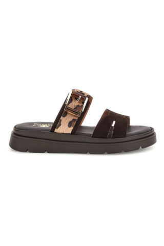 Braune Sandalen mit Tierdetails Pittarello Fokus MK3853361