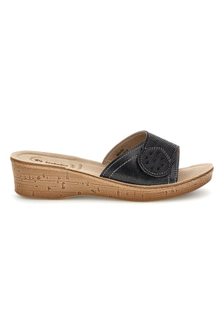 Schwarz Pantoffeln Band mit Strass Inblu 2690