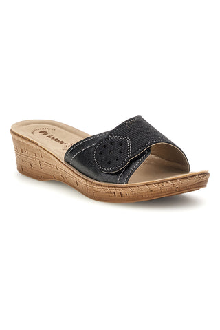 Schwarz Pantoffeln Band mit Strass Inblu 2690