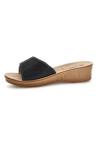 Schwarz Pantoffeln Band mit Strass Inblu 2690