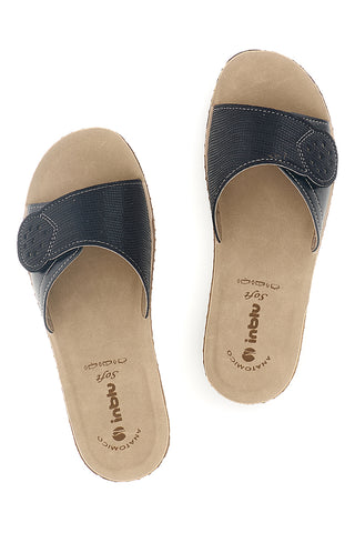 Schwarz Pantoffeln Band mit Strass Inblu 2690