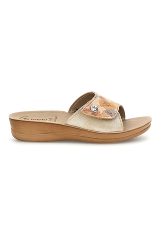 Beige Floral Hausschuhe Inblu 68 VR