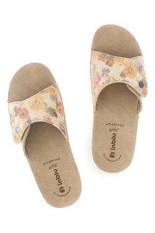 Beige Floral Hausschuhe Inblu 68 VR