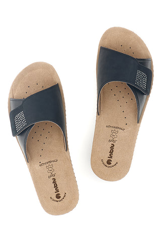 Ciabatte Nero Fascia Con Strass Inblu 59 FC