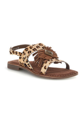 Sandalen aus echtem Tierleder mit Fransen im Pittarello-Look IF10277