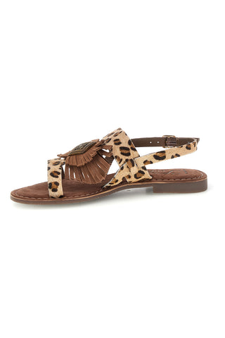Sandalen aus echtem Tierleder mit Fransen im Pittarello-Look IF10277
