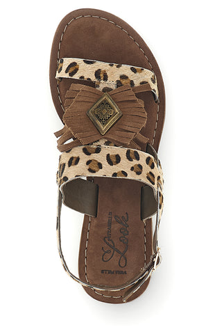 Sandalen aus echtem Tierleder mit Fransen im Pittarello-Look IF10277