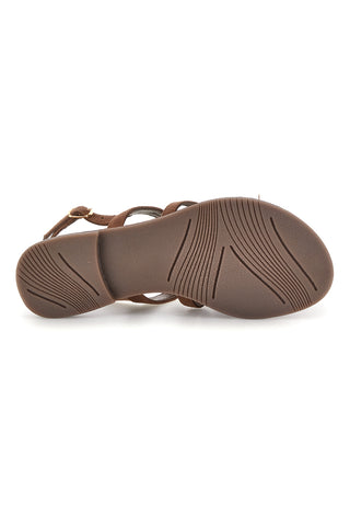 Sandali marroni in vera pelle con frange e decoro frontale Pittarello look IF8162