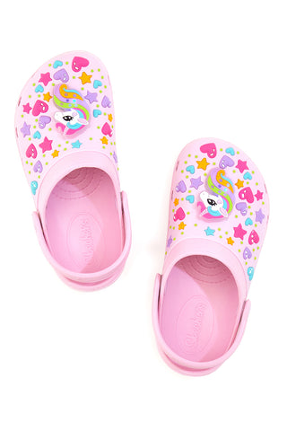 Rosa Clogs Hausschuhe mit Lichtern Skechers 308016