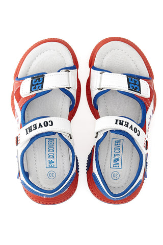 Coveri Sandalen 63289 weiß, blau und rot