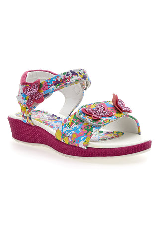 Sandali Snoopy 09161131 Fuxia con fiori e farfalle