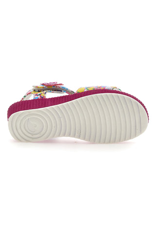 Sandali Snoopy 09161131 Fuxia con fiori e farfalle