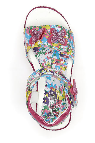 Sandali Snoopy 09161131 Fuxia con fiori e farfalle