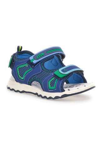 Sandalo Asso 13502 Blu con sottopiede in pelle