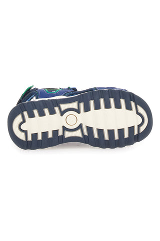 Sandalo Asso 13502 Blu con sottopiede in pelle
