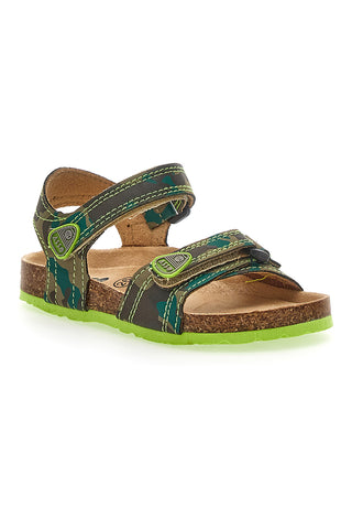 Asso 7711 Grüne Camouflage-Sandale mit Riemen