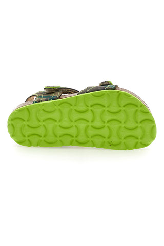 Asso 7711 Grüne Camouflage-Sandale mit Riemen