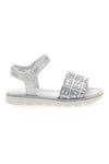 L. Biagiotti 7923 Weiße Sandalen mit Logo