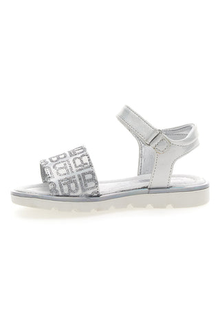 L. Biagiotti 7923 Weiße Sandalen mit Logo
