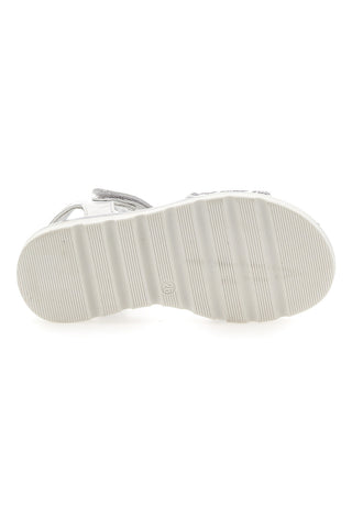 L. Biagiotti 7923 Weiße Sandalen mit Logo