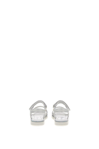 L. Biagiotti 7923 Weiße Sandalen mit Logo