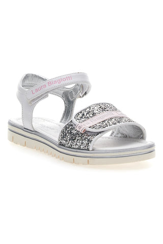 Sandali L. Biagiotti 6360 Bianchi con glitter