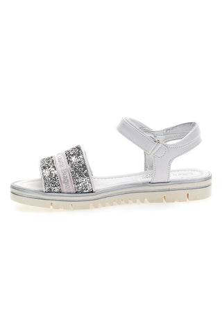 Sandali L. Biagiotti 6360 Bianchi con glitter