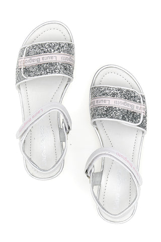 Sandali L. Biagiotti 6360 Bianchi con glitter