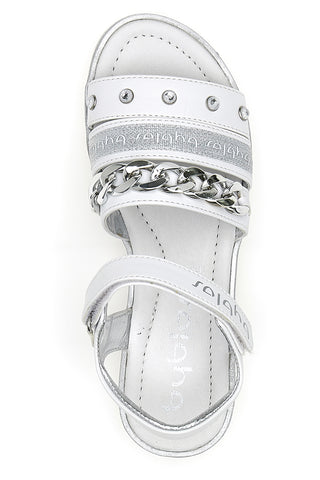 Weiße Byblos 253 Sandalen mit Kette